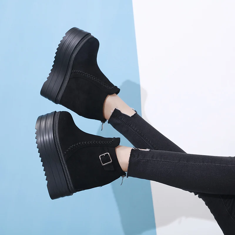 

Скошенный каблук; Сапоги для женщин на осень-зиму 14 см Новинки для девочек черный muffin обувь из материала на основе хлопка