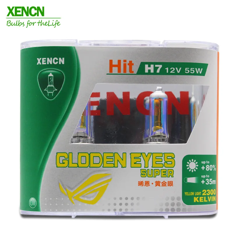 XENCN H7 12 В 55 Вт 2300 К автомобильный Стайлинг золотые глаза супер яркий желтый парковочный автомобильный галогенный головной светильник, Качественная автомобильная лампа, новинка 2 Pos