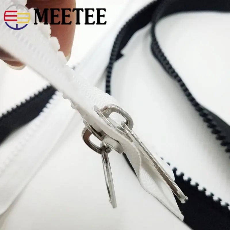 Meetee 1/2 шт. 50-300 см полимерные молнии двусторонние ползунки съемники для наружной
