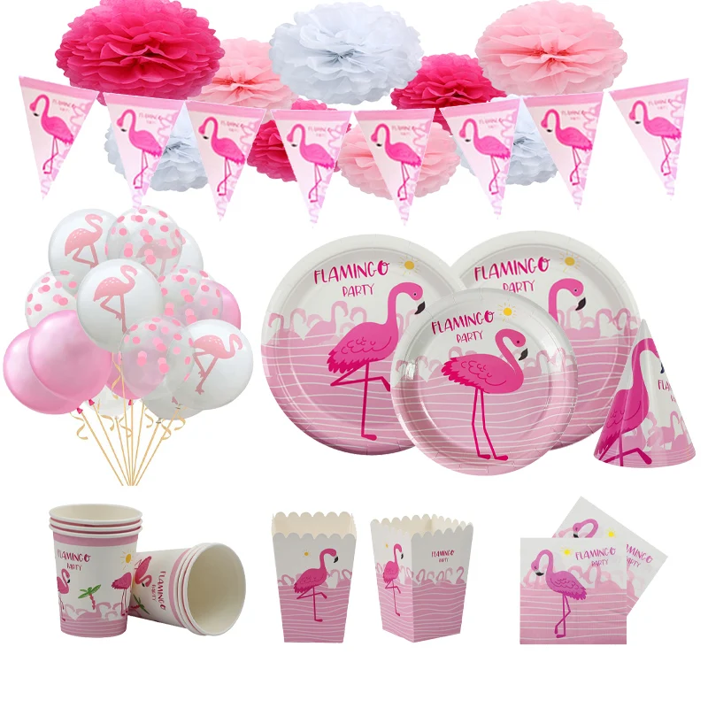 Гавайская вечеринка розовый фотошар гавайский фламинго день рождения праздник
