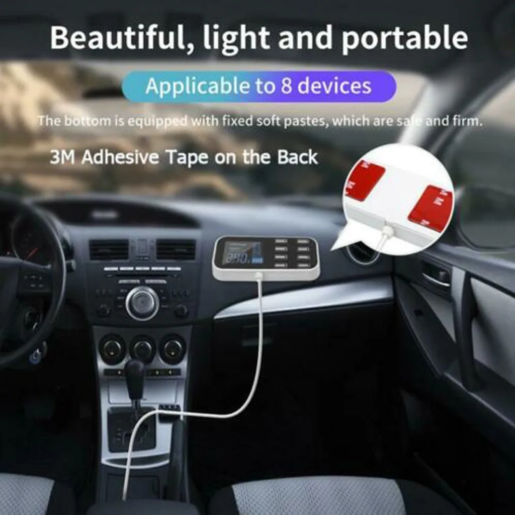 Автомобильное зарядное устройство USB быстрая зарядка для iPhone Xiaomi Huawei 8