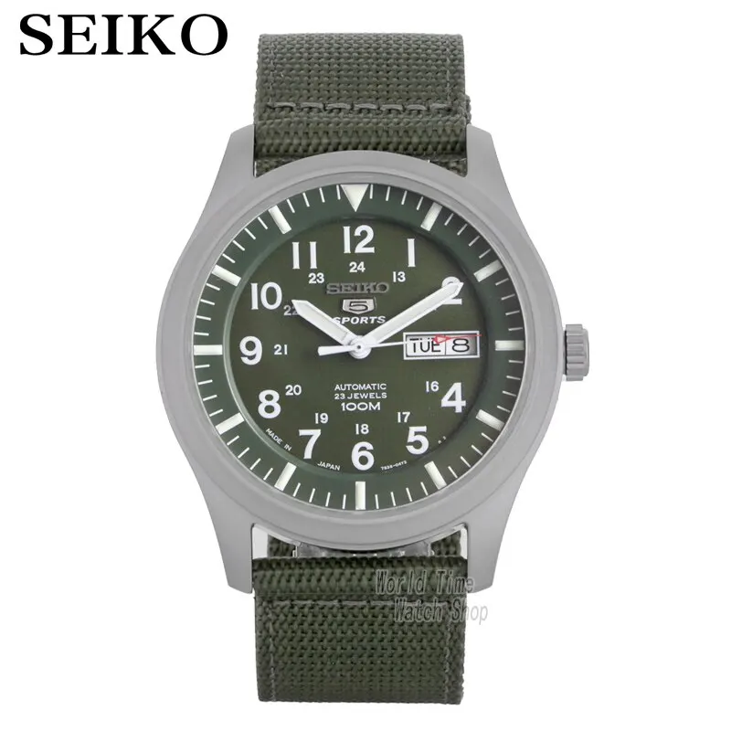 Seiko часы мужские 5 автоматические часы люксовый бренд водонепроницаемые спортивные наручные часы Дата мужские часы для дайвинга relogio masculin SNZG - Цвет: SNZG09K1-A