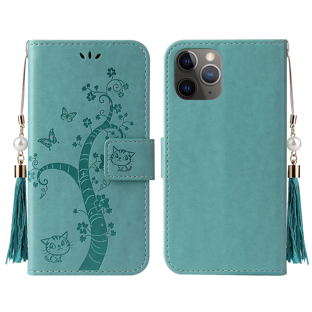 

Lucky Tree Embossed Leather Filp Wallet Magnetic Phone Case For Redmi 7A 9A 9A K20 Note 8 Pro 8T 9S 9 Pro Max Mi 10T Pro 10 Lite