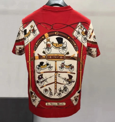 

2021 spring 21ss new arrival famous short sleeve tee t shirts brand clothing for men diamond horse print Gothic punk