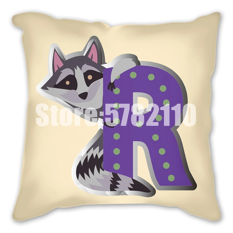 Наволочки с надписью на английском языке подушка принтом жираф лошадь хамелеон