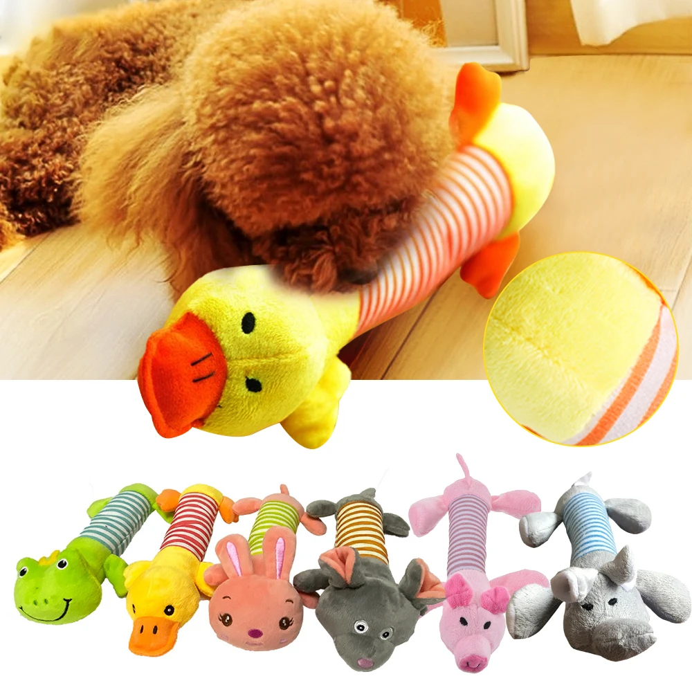 

Симпатичная плюшевая игрушка-пищалка для собак и кошек интересная флисовая прочная жевательная игрушка для животных моляр подходит для вс...