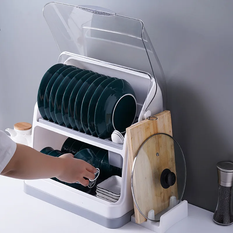 Пластиковая кухонная миска полка для посуды с крышкой палочки еды сливные