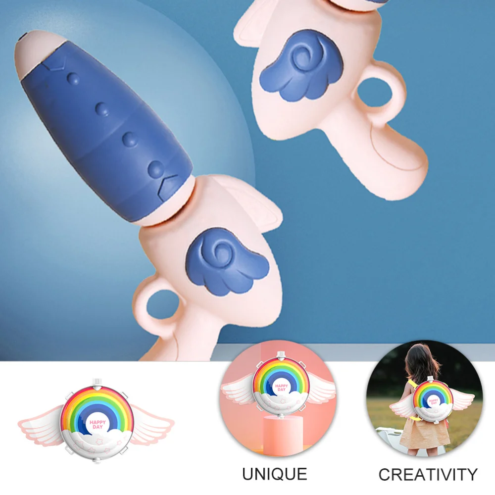 

1pc Child Bubble Blower Bag Kids Bubble Maker Lovely Rainbow Pattern Bag