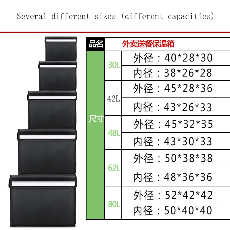 Большой рюкзак на вынос 62L/80L/Ланч-бокс инкубатор для доставки пиццы и фаст-фуда