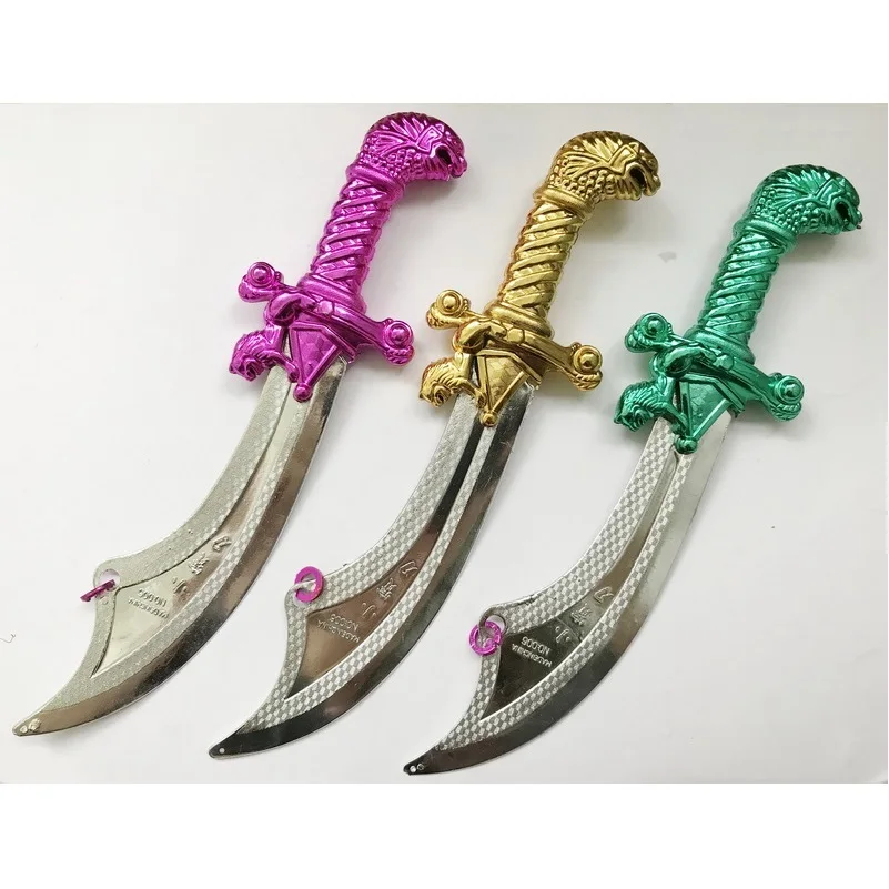 Пластиковый игрушечный нож с гальваническим покрытием 1 шт. 28 см|plastic toy knife|toys