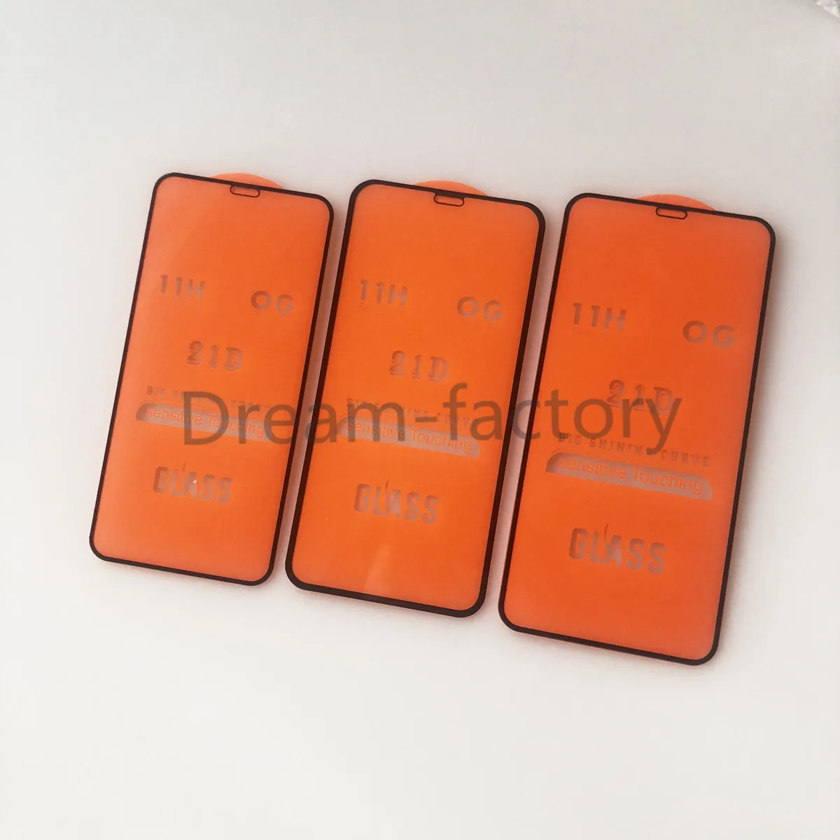 100 шт. 21D закаленное стекло для защиты экрана iPhone 12 Mini 11 Pro Max 6 6s 7 8 Plus X Xs Xr | Мобильные