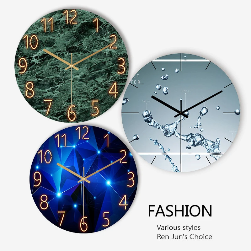 Новые скандинавские настенные часы с мраморным принтом бесшумные кварцевые