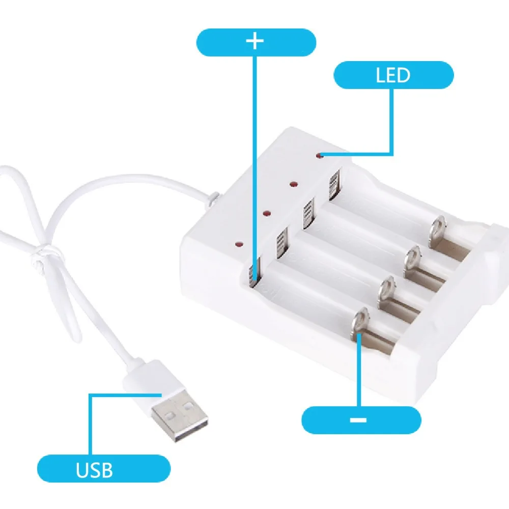 AAA 2/3/4 usb-разъемы Батарея Зарядное устройство быстрой зарядки защита от короткого замыкания Защита от ААА и АА Перезаряжаемые Батарея станция высокое качество