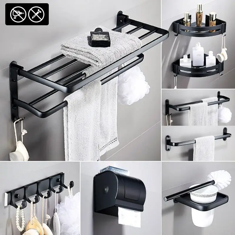 Mobile Bagno Mensole Hairdryer Prateleira Floating Hair Dryer Holder Shower Salle De Bain Banheiro Bathroom Wall Shelf | Обустройство