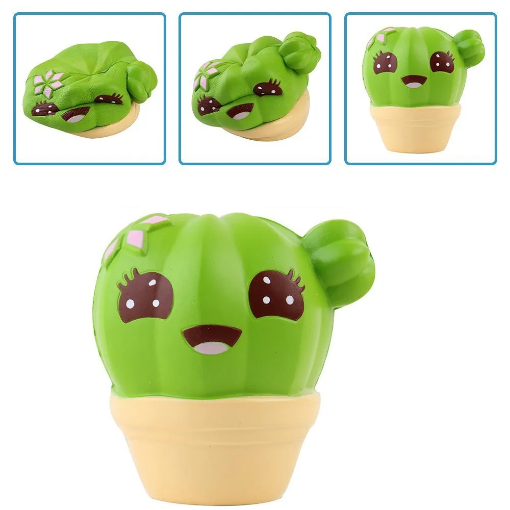 

Hot Selling Cactus Cream Scented Slow Rising Squeeze Kids Children's Favorite Birthday Present Decompression Squeeze Toy