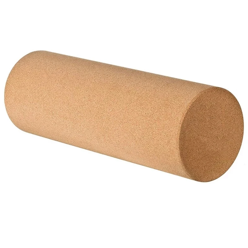 

Natural Cork Yoga Pillar High Density Thick Fine Grain Cork Pilates Exercise Block Aid Fitness Massage Roller Yoga Brick Ball
