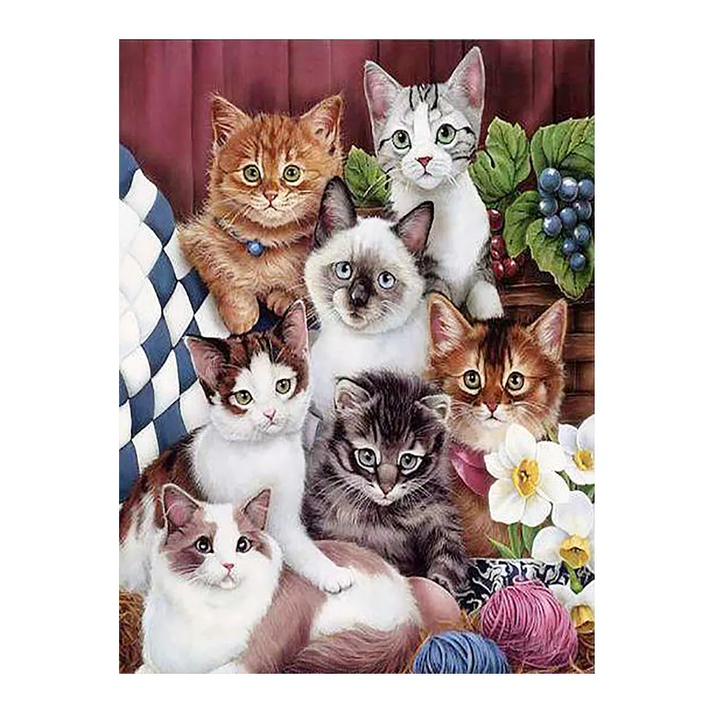 

Алмазная вышивка 5D с изображением кошек, животных