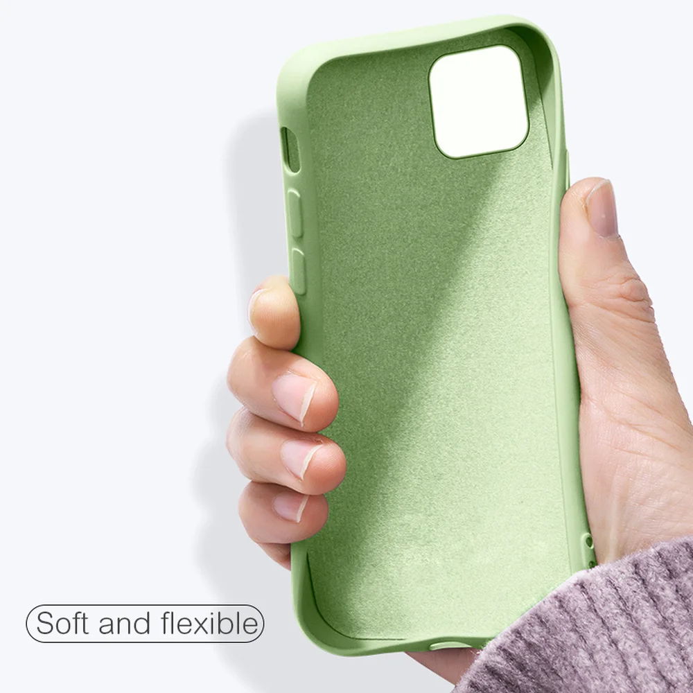 Тонкий мягкий чехол для iPhone 11 Pro 7 8 6 6s Plus, жидкий силиконовый чехол, карамельный цвет, чехол для iPhone X Xs 11 Pro Max XR