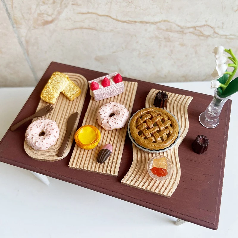 

1 шт., 1/12, миниатюрный деревянный поднос для кукольного домика