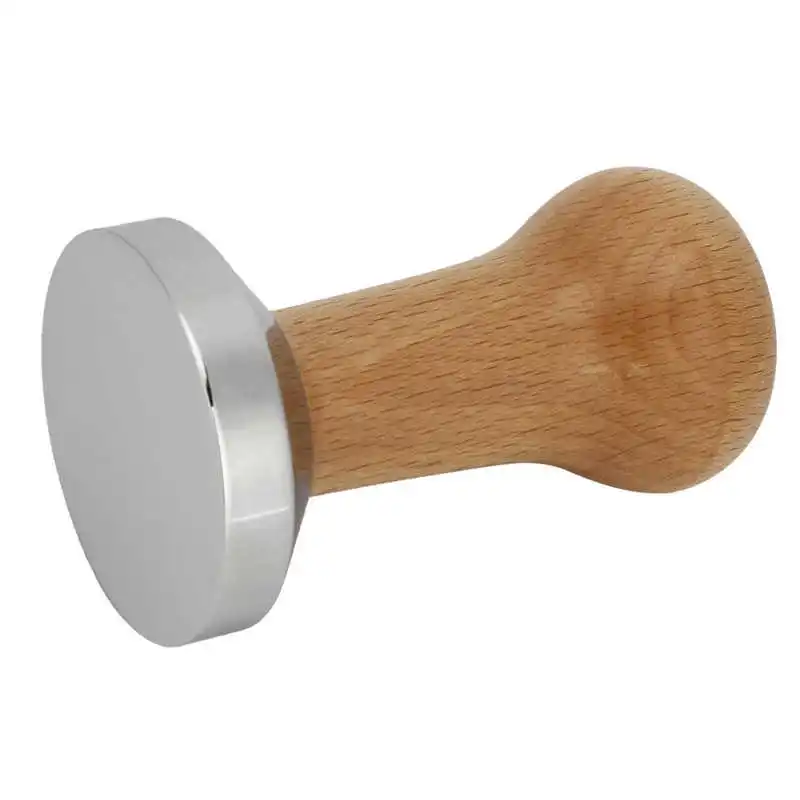 

coffee tamper Coffee Making Professional Wooden Coffee Tamper Powder Pressed Hammer Coffee Accessory for Home Office 53mm