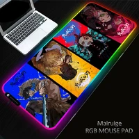 300800mm rgb gaming pad rubber non slip laptop pc led gamer large demon slayer mouse pad keyboard mousepad for computer desk