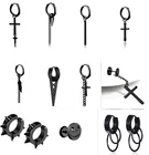 1 пара, панк, черный, несколько стилей, нержавеющаятитановая сталь, серьги-гвоздики для мужчин и женщин, готический, уличный стиль, хип-хоп, ювелирные изделия для ушей