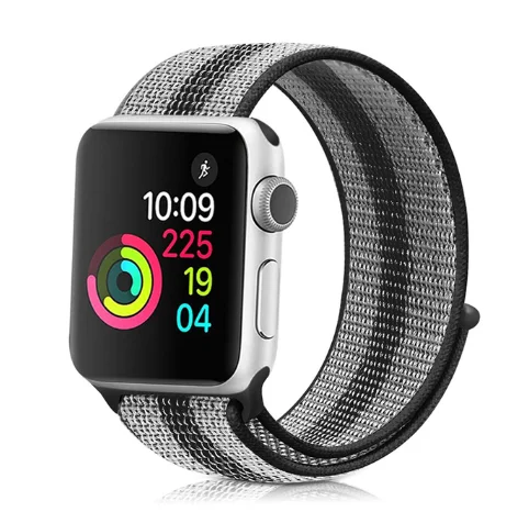 34 Ремешок для наручных часов Apple Watch 4 серии 3/2/1 38 мм 42 мм мягкий нейлон дышащий сменный ремешок Спортивные петли для наручных часов iwatch серии 4 40 мм 44 мм - Цвет ремешка: 34
