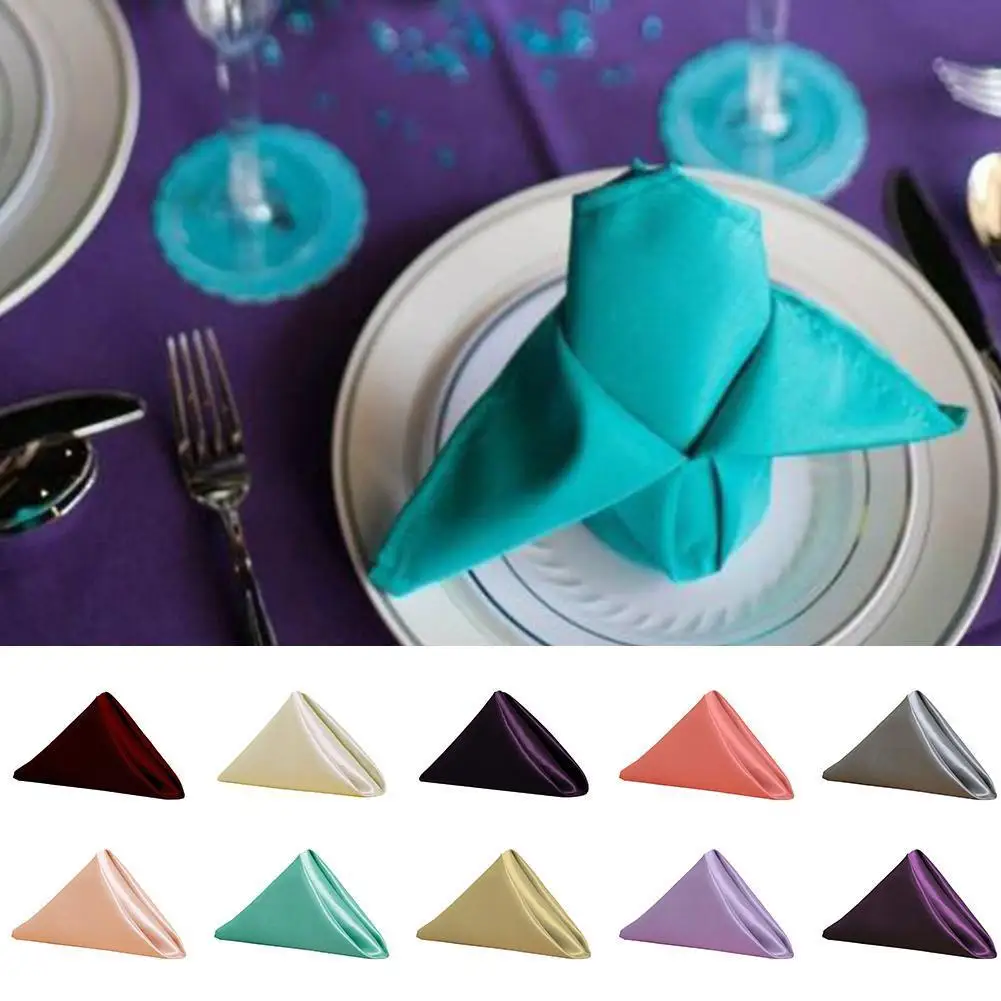 

1Pieces Cloth Napkins 11.8*11.8 Inch Polyester Napkins Restaurant Dinner Wedding Banquet Decor Supplies Party Decoration