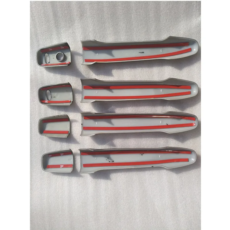 8 шт./комплект автомобильные наклейки из углеродного АБС-пластика на дверную