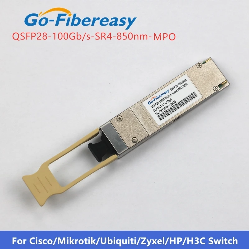 100 ГБ/сек. QSFP28 модуль приемопередатчика многорежимный SR4 850nm MTP/MPO для модуля