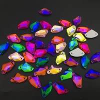 3256 galactic sew on crystal flat back rhinestone more color ab strass sewing glass stones for craft