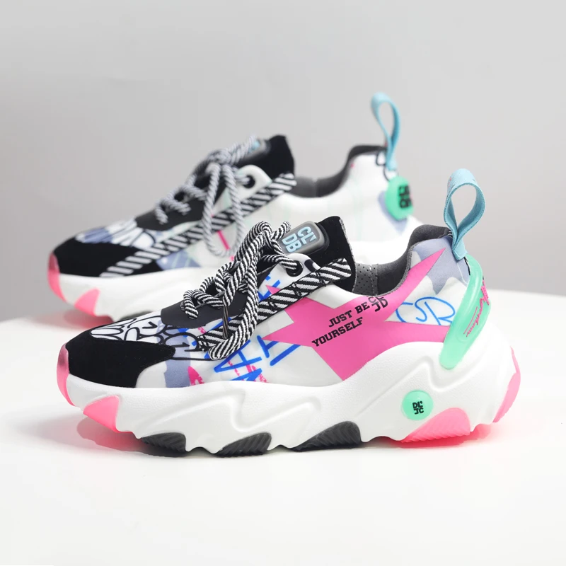 RASMEUP женские кроссовки в уличном стиле женская дышащая обувь на платформе