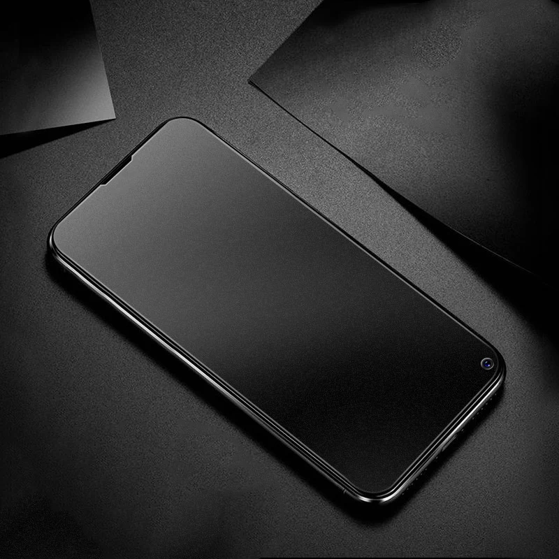 Полностью покрытое матовым закаленным стеклом для Xiaomi Mi A3 Lite матовая Защитная