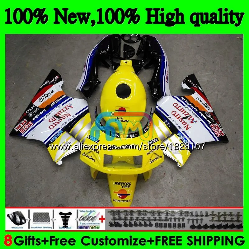 

Body For HONDA NSR Yellow white 250 R MC18 PGM2 NSR 250R NS250 NSR250R 88 89 84BS.3 MC16 NSR250 R RR NSR250RR 1988 1989 Fairing