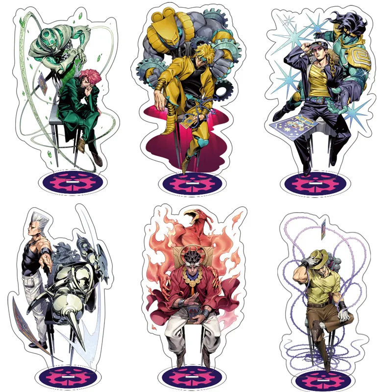 

New 15CM Anime JoJo Bizarre Adventure Large Size Acrylic Stand Figure Model Plate Holder Cake Topper Animation Peripheral Gifts