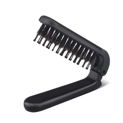 travel comb Curly Hairbrush Combs Travel Portable Makeup Folding Men And Women Pig Hair Wide Tooth Carry Hairdressing Supplies