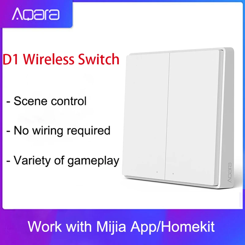 Newest Original D1 Version Aqara Switch Smart Light Remote Control ZigBee Wireless Wall For Mijia Mi Home APP | Безопасность и