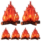 Картонные 3D огненные праздничные украшения Bonfire, реалистичные деревянные кусочки, детские забавные игрушки, украшение для камина