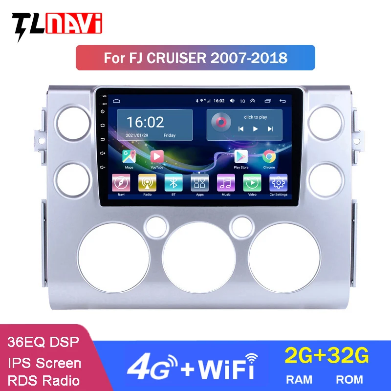 4G LTE 2G RAM Android 10 автомобильное радио аудио GPS мультимедийный плеер для Toyota FJ CRUISER 2007