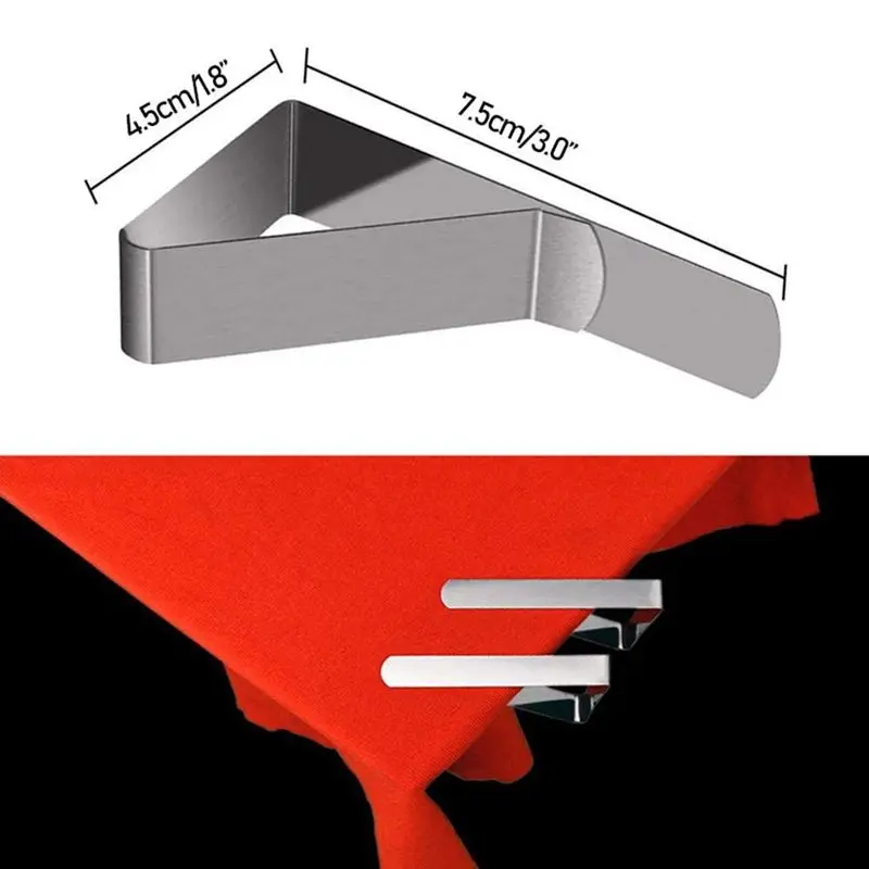 Зажимы для скатерти 12 Упаковка нержавеющая сталь держатель стола крышки с