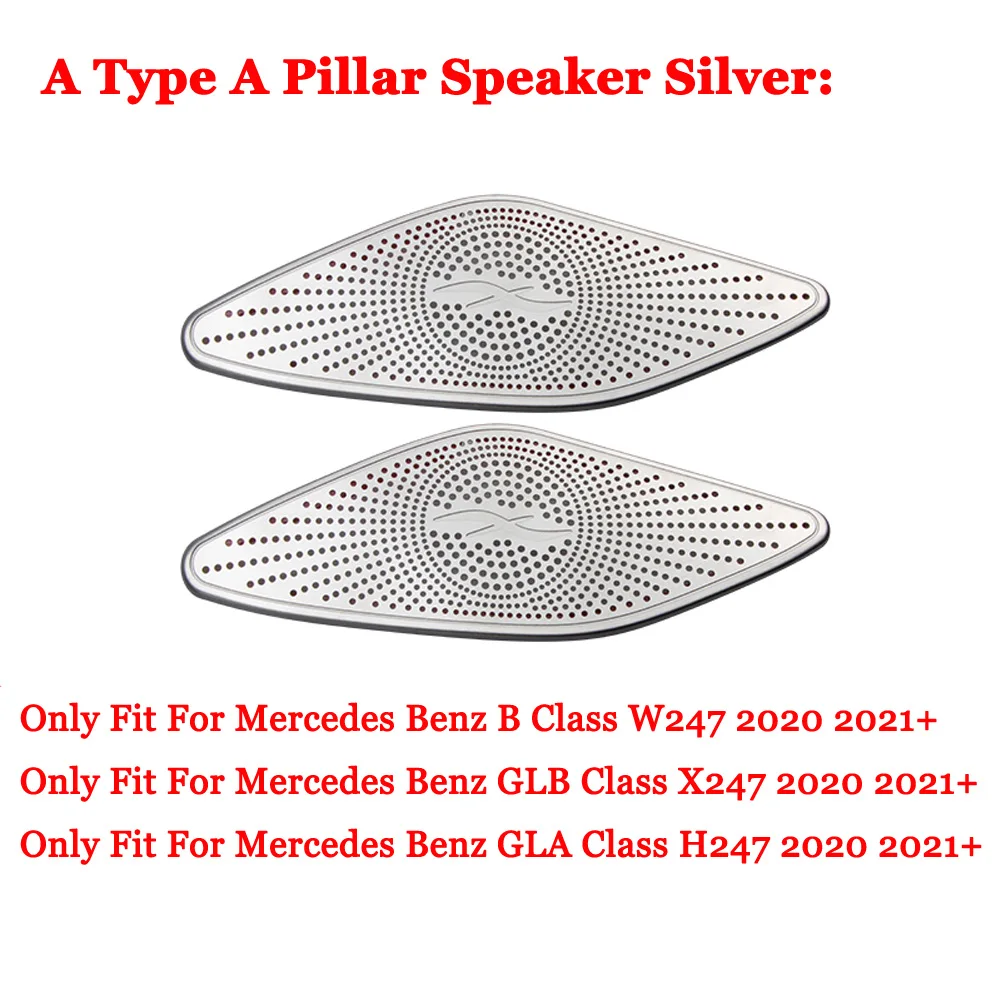 

Для Mercedes Benz A B CLA GLB GLA Class W177 W247 C118 X247 H247 2020 2021+ Дверь автомобиля Приборная панель Багажник Аудиодинамик Крышка Накладка