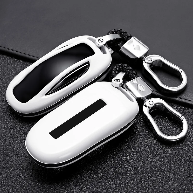 

Carbon Fiber Car Smart Key Cover Case Fob For Tesla Model 3 Model S Model X 2020 2021 Car Protect Button Shell Accessories