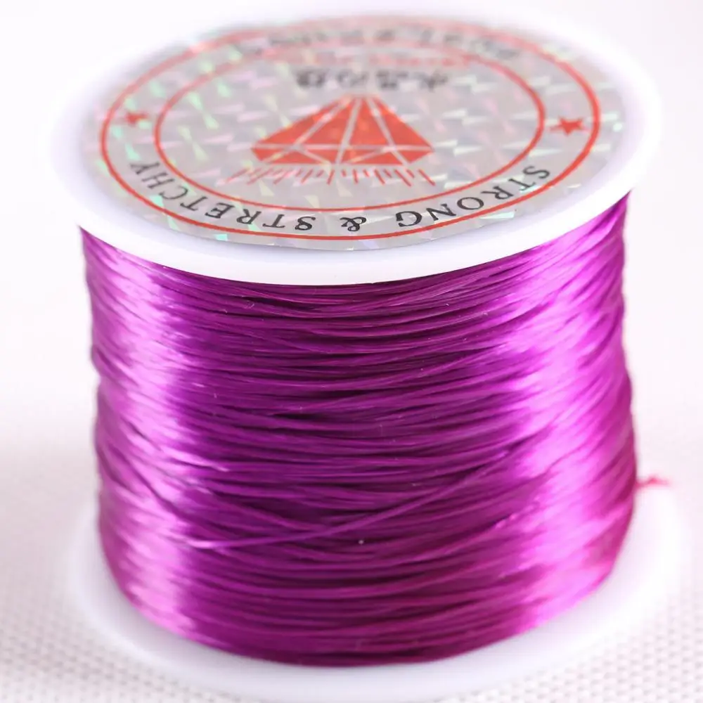 

Шнур для изготовления браслета, 0,6 мм х 50 м, коричневый, 2 рулона, эластичный, Хрустальный, веревочный шнур N003