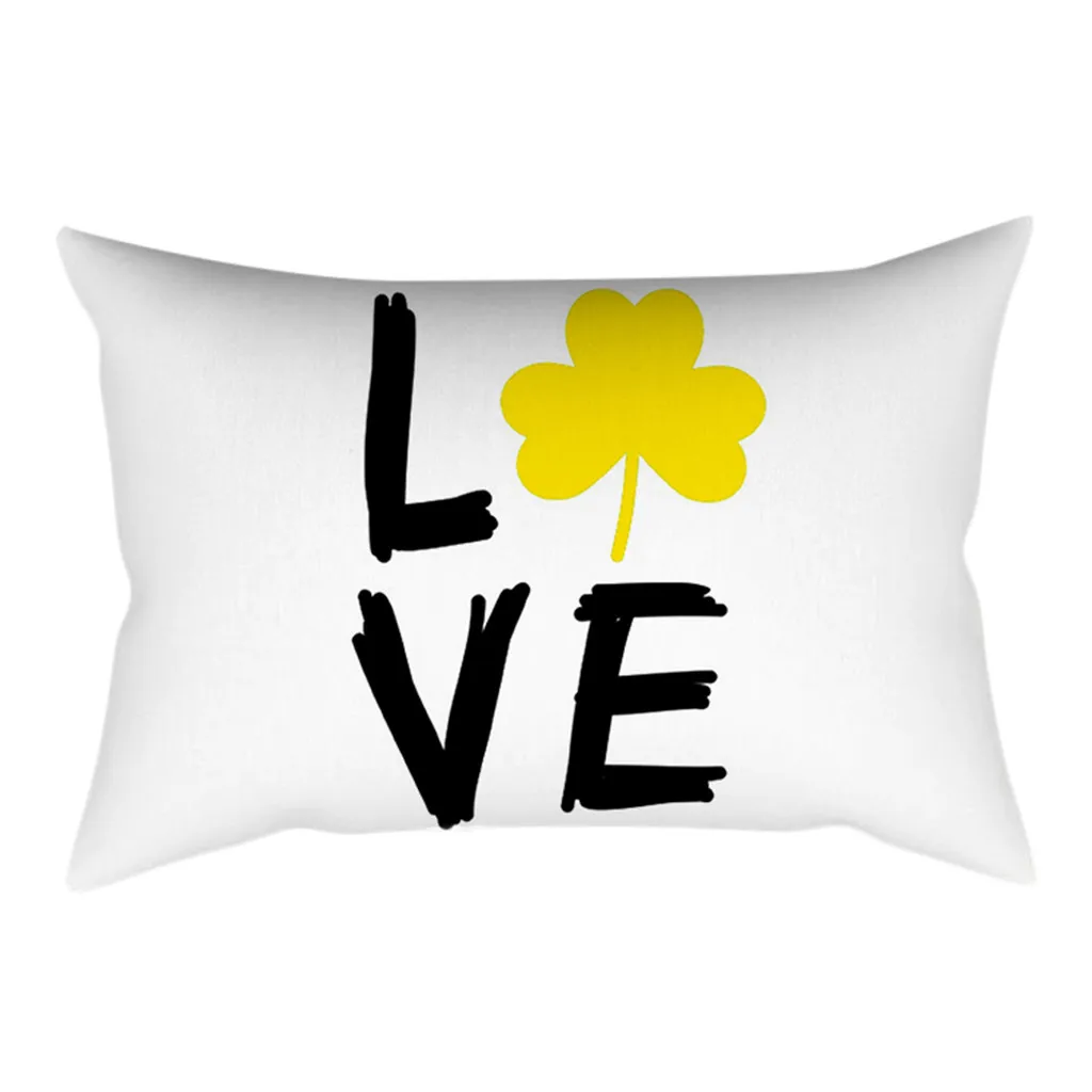 

Pineapple Leaf Yellow Polyester Pillowcase Sofa Car Waist Throw Cushion Cover Home Bedroom Living Room Decoration