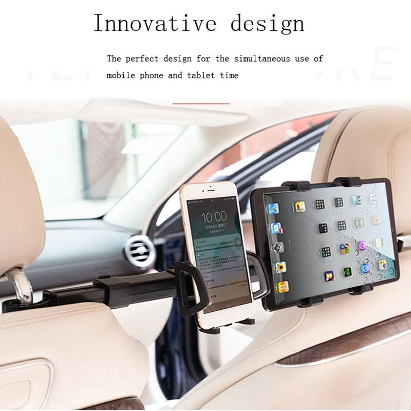 

Car Tablet Pc Phone Holder Universal 2 In 1 Rack Seat Headrest Mount Stand Bracket For Ipad Tablet Cellphone Holder