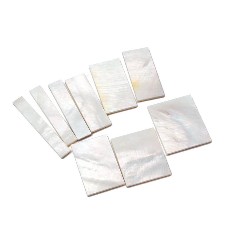 9Pcs White Mother of Pearl Shell Inlay Parts for Guitar Fingerboard Neck | Спорт и развлечения