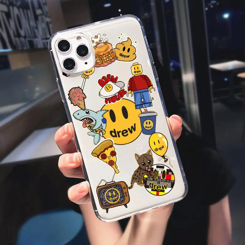 luxury brand justin bieber drew house soft silicone cover case for iphones 13 pro max 11 pro max 6 7 8 plus xs max xr x 12 mini free global shipping