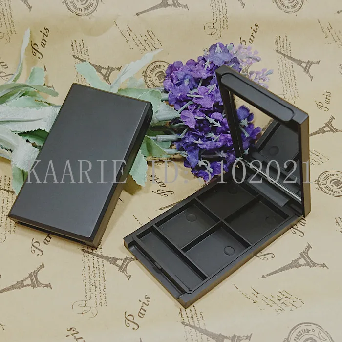 40 шт. квадратных пустых косметических румян с 4 или 8 ячейками компактный футляр