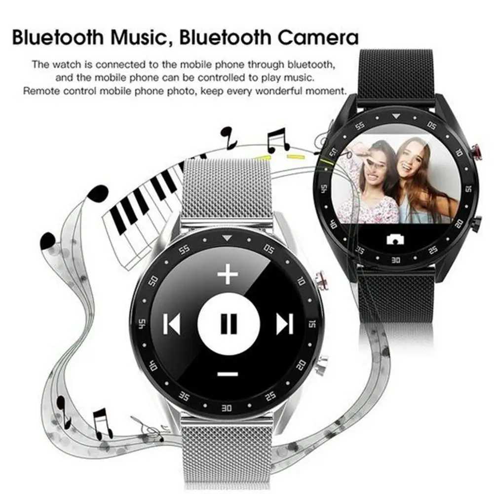 Мужские Смарт-часы L7 с Bluetooth IP68 Водонепроницаемые умные часы ЭКГ пульсометром
