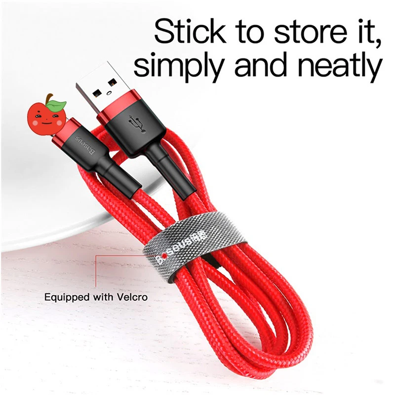 Baseus USB Cable For iPhone 11 Pro Max XR Xs X 8 7 6 6s Plus 5s iPad Fast Charging Charger Data Wire Cord Mobile Phone Cables 3M